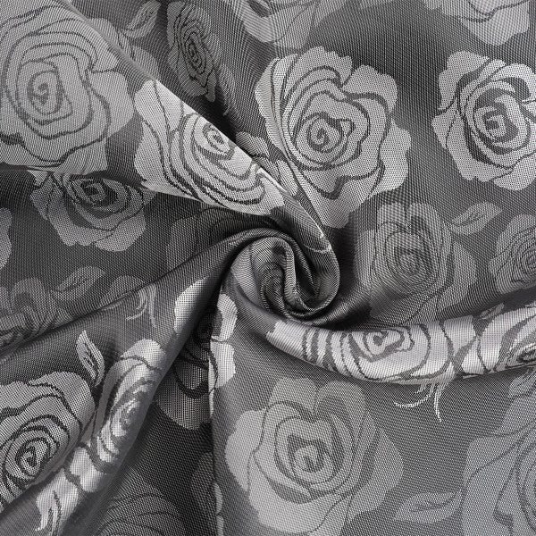 Men's Rose Jacquard Long Sleeve Shirt | Slim Fit Floral Button-Down Dress Shirt