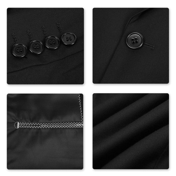 Men's One Button Slim Fit Business Blazer | Notched Lapel Daily Wear Jacket