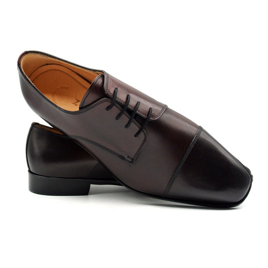 Zelli Italia Enzo Men's Dress Shoe – Italian Calfskin, Black Cherry Black Cherry M