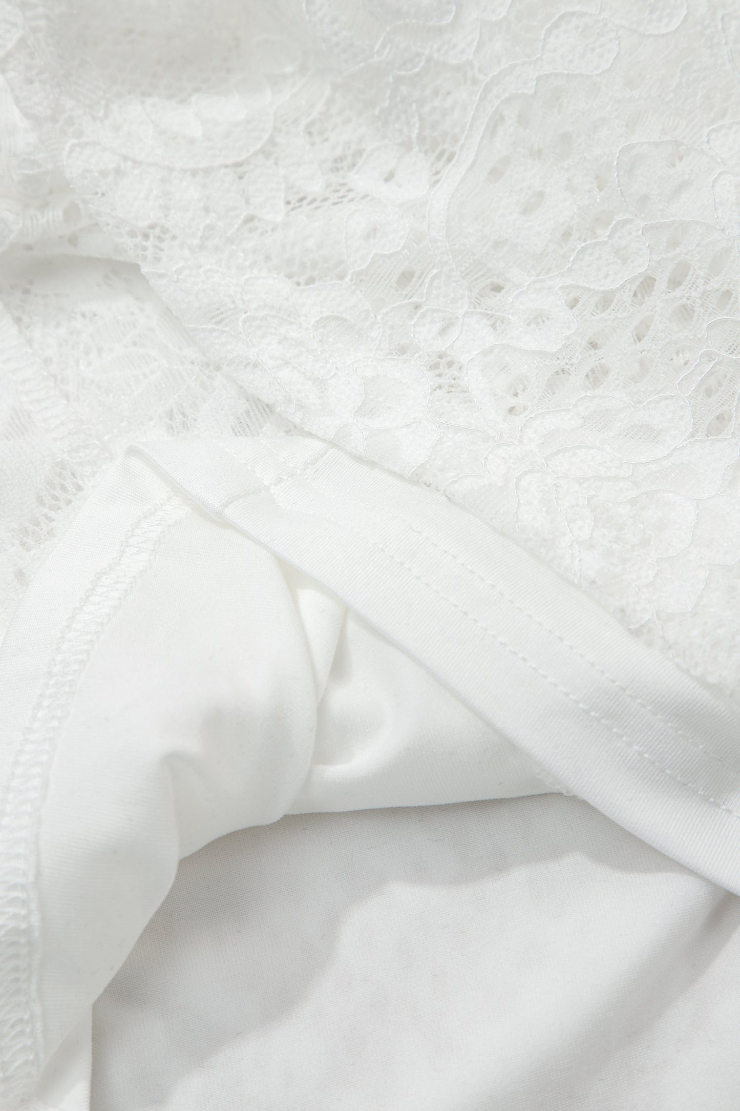 The Floral Lace Overlay Maxi Dress – Self-Tie Spaghetti Straps, White, Sizes S–XL