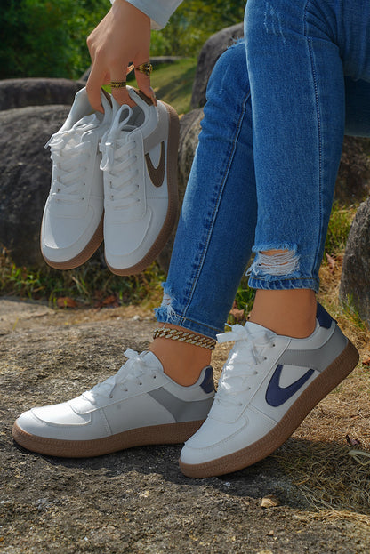 Elizabeth Leather Lace Up Sneakers by Threaded Pear