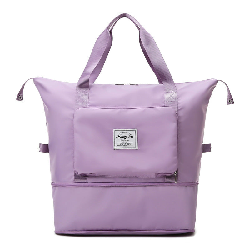 Dry & Wet Separation Sports Shoulder Bag – Large Oxford Gym Bag, 13 Colors Purple