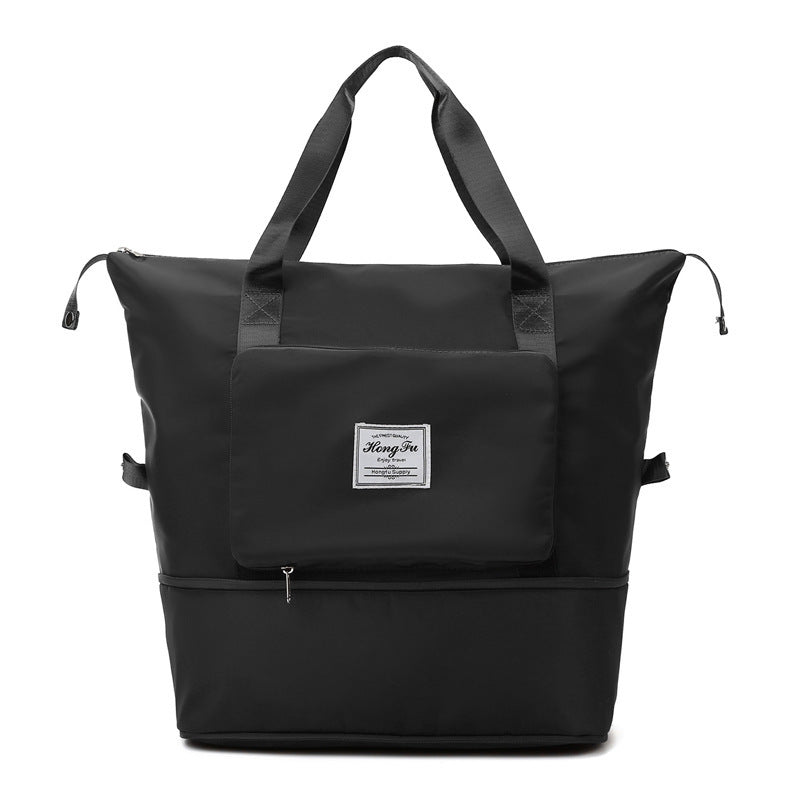 Dry & Wet Separation Sports Shoulder Bag – Large Oxford Gym Bag, 13 Colors Black