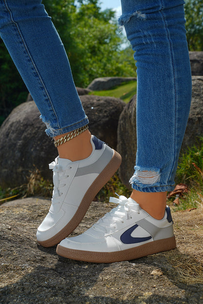 Elizabeth Leather Lace Up Sneakers by Threaded Pear