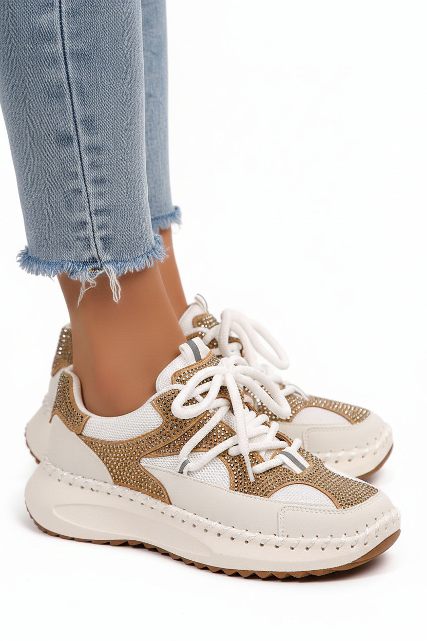 Abigail Lace Up Breathable Sneakers by Threaded Pear