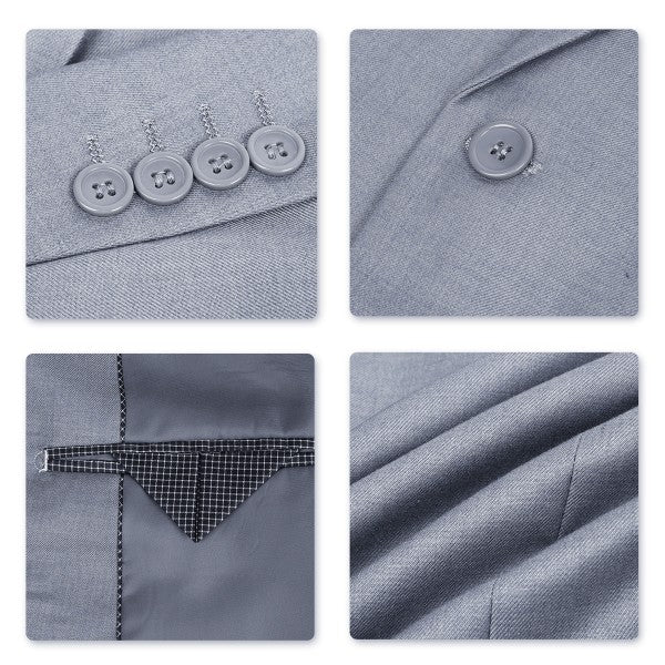 Men's One Button Slim Fit Business Blazer | Notched Lapel Daily Wear Jacket