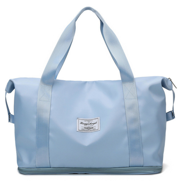 Dry & Wet Separation Sports Shoulder Bag – Large Oxford Gym Bag, 13 Colors Sky Blue