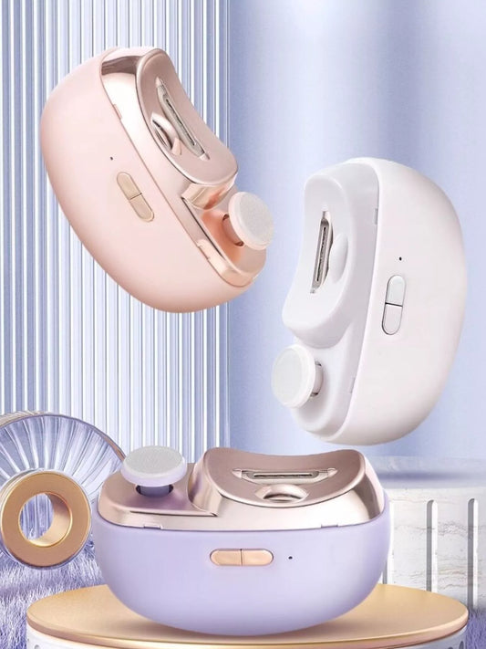 Professional Electric Nail Buffer & Automatic Polisher – Portable Handheld Manicure Tool White ONESIZE