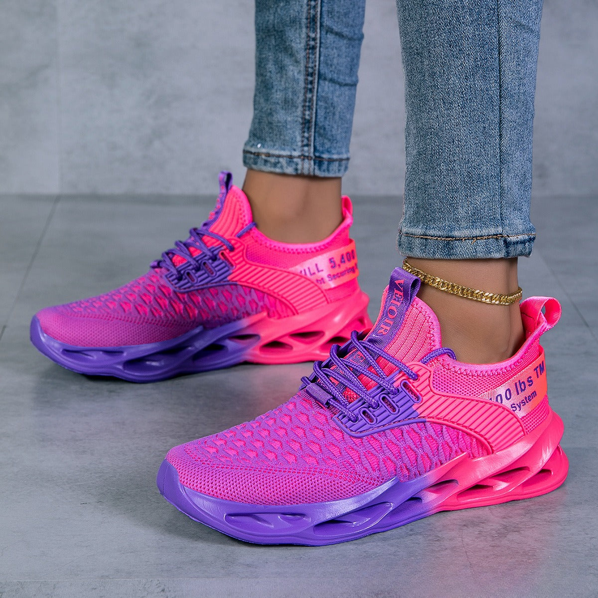Women’s Casual Sporty Outdoor Running Shoes Pink Purple