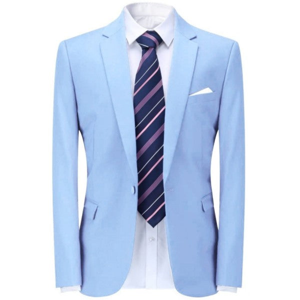 Men's Floral Print Notch Lapel Blazer | Slim Fit Fashion Jacket – Navy Blue, Sky Blue, Royal Blue & Multicolour