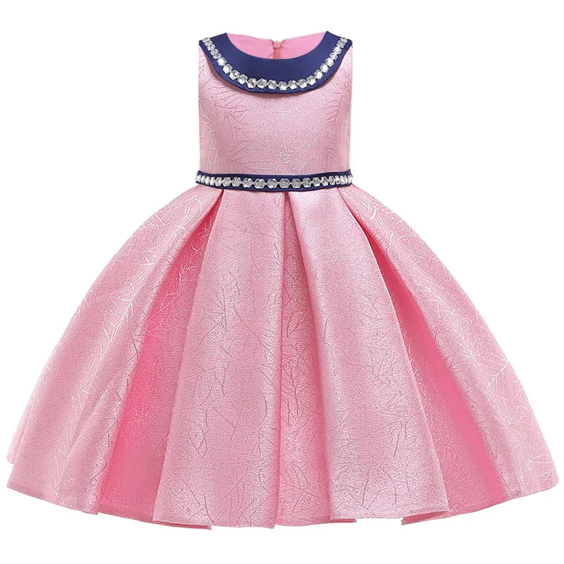 Toddlers Bridesmaid Elegant Sleeve Less Knee Length Dress For Girl - # GIAA211410001