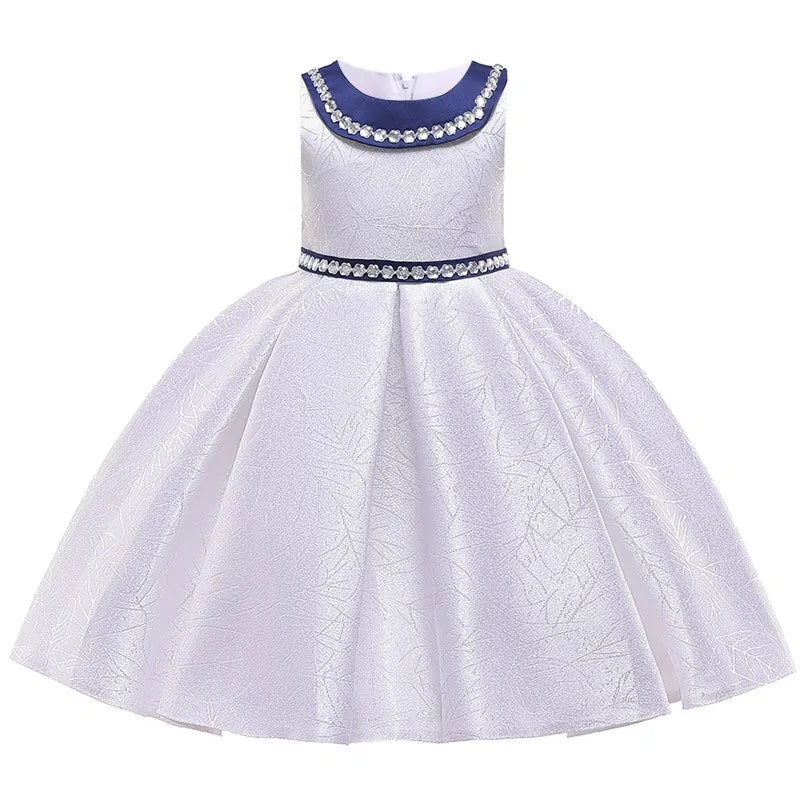 Toddlers Bridesmaid Elegant Sleeve Less Knee Length Dress For Girl - # GIAA211410001