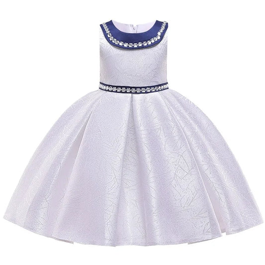 Toddlers Bridesmaid Elegant Sleeve Less Knee Length Dress For Girl - # GIAA211410001