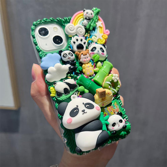 Made to Order Cartoon Panda Cream DIY Phone Case
