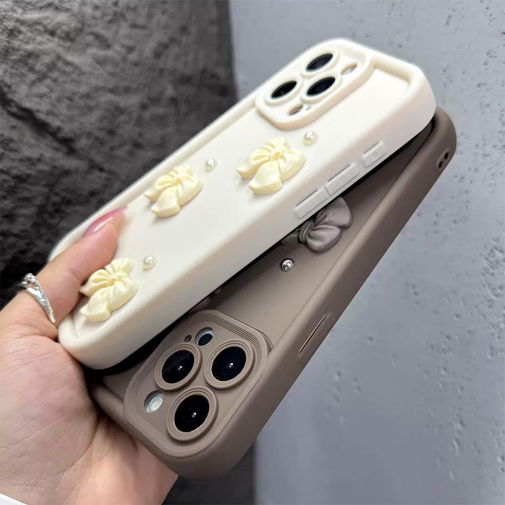 Cute Bowknot Pearl 3D Decorative Phone Case | ZAKAPOP