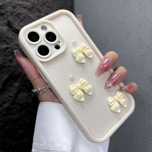 Cute Bowknot Pearl 3D Decorative Phone Case | ZAKAPOP
