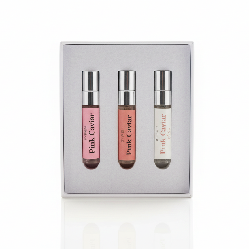 Syren Fragrances Women's Discovery Set | 3 x 5ML Travel Sprays – Pink Caviar Collection
