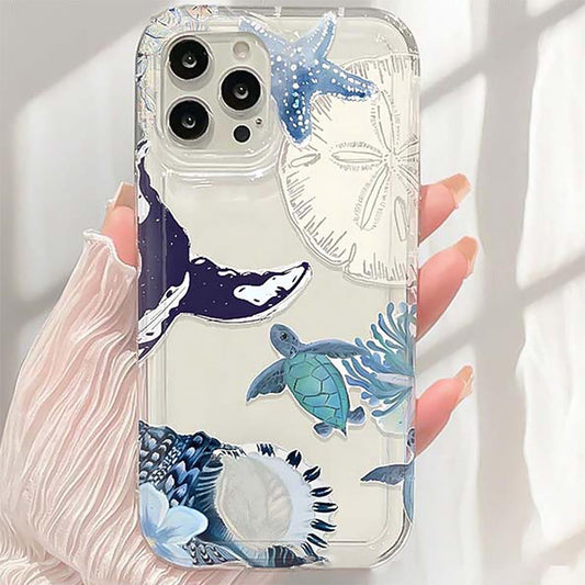 Jellyfish & Sea Turtle Ocean Clear Phone Case | ZAKAPOP