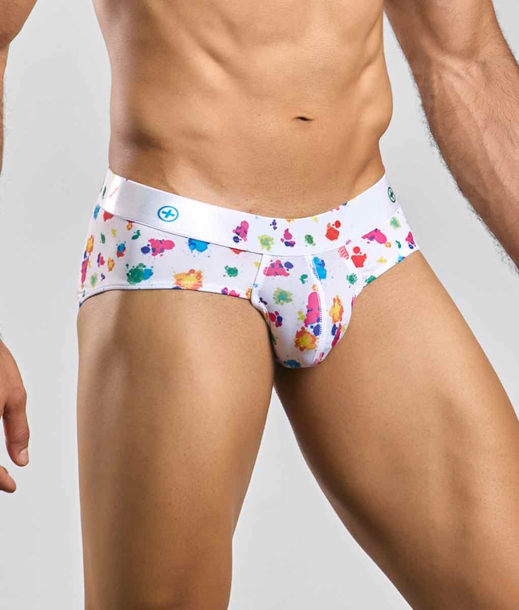 Malebasics New Hipster Brief White Splash