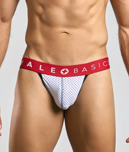 Malebasics Spot Jockstrap -White-