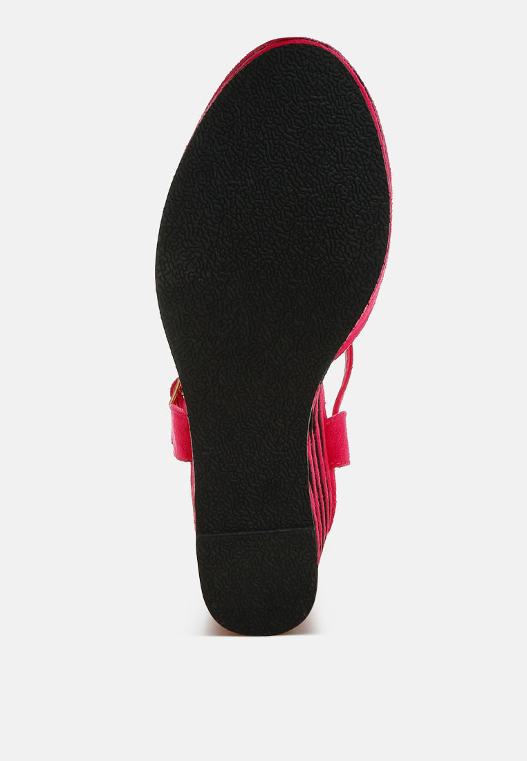 Manifest Dual Tone Wedge Sandals by London Rag