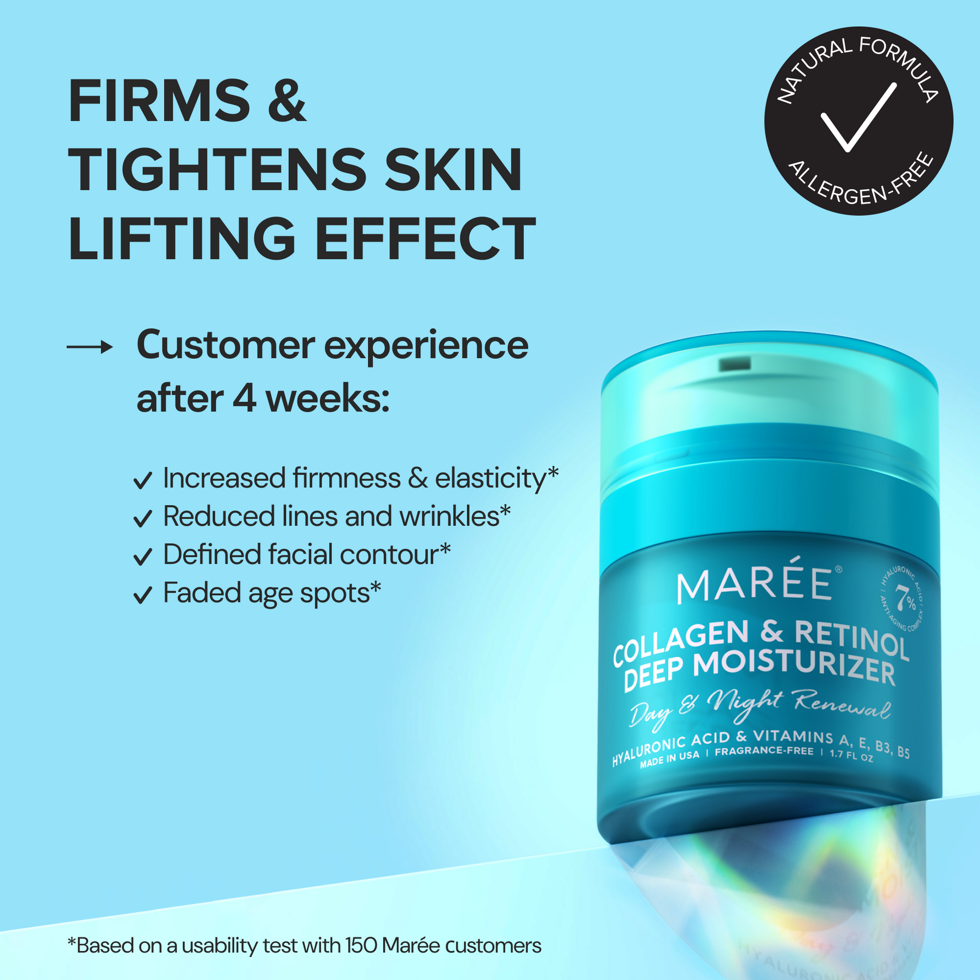 Retinol & Collagen Anti-Aging Face Cream | Hydrating Wrinkle Moisturizer