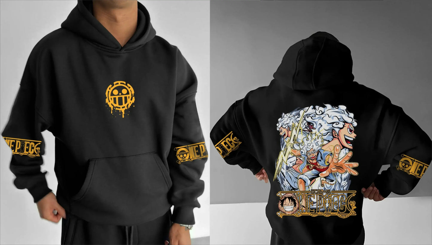 One Piece Hoodie 2025 Casual Cotton Sweatshirt black1