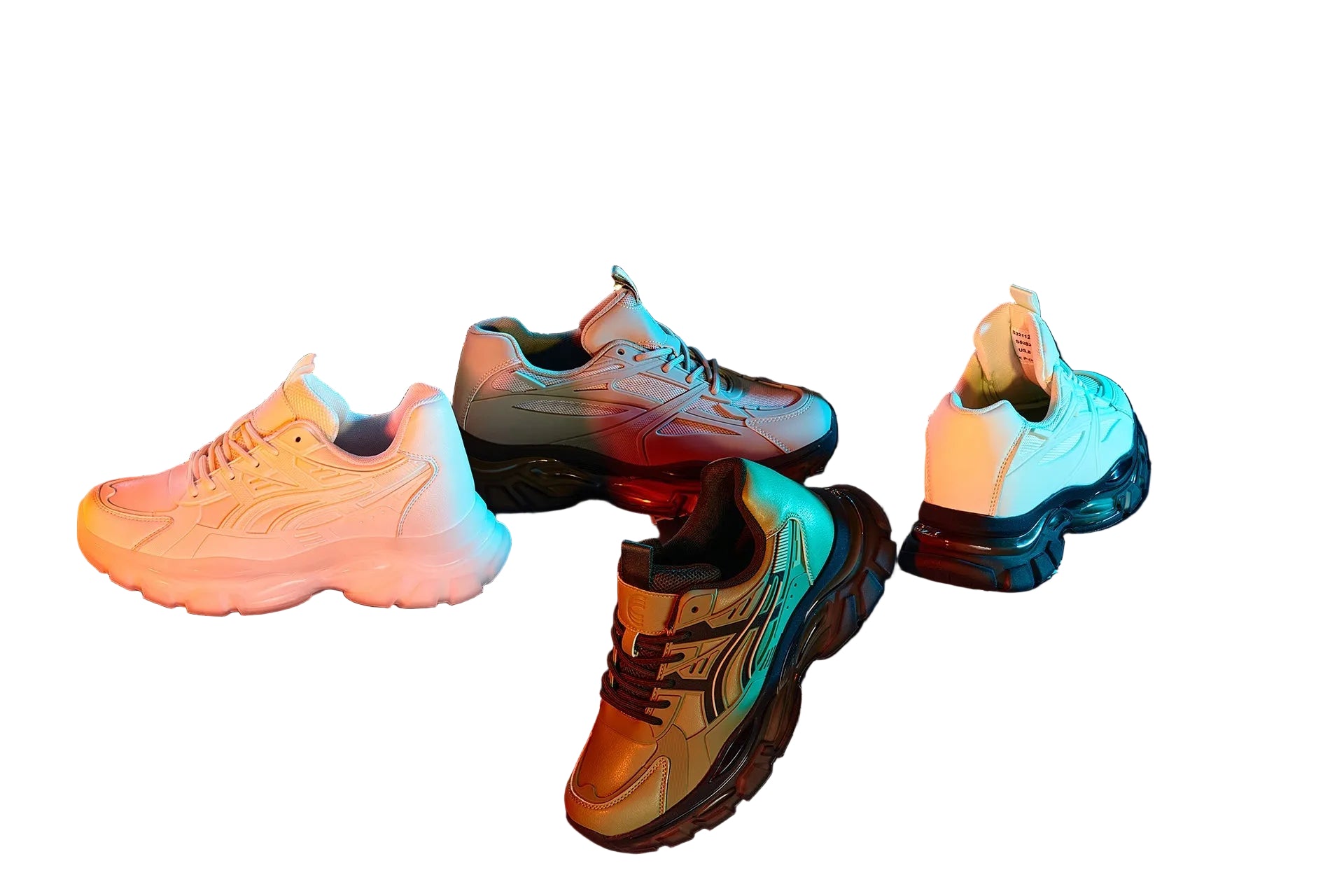 CALTO S5281 Elevator Sneakers | 2.6" Height Boost Chunky Sole Sporty Sneaker