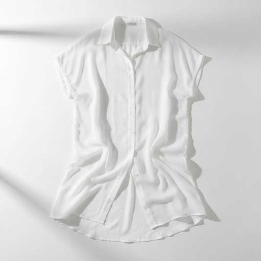 White Button Down Beach Cover-Up by The Eggy's store