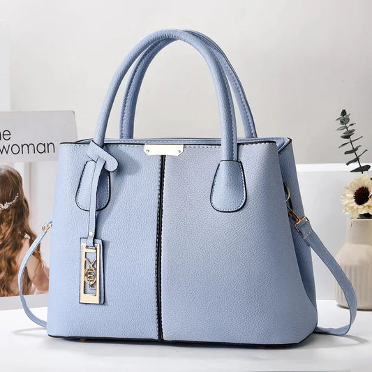 Women's PU Leather Tote Handbag – Zipper Closure Everyday Purse | 5 Colors