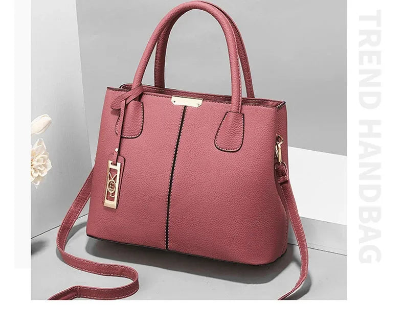 Women's PU Leather Tote Handbag – Zipper Closure Everyday Purse | 5 Colors
