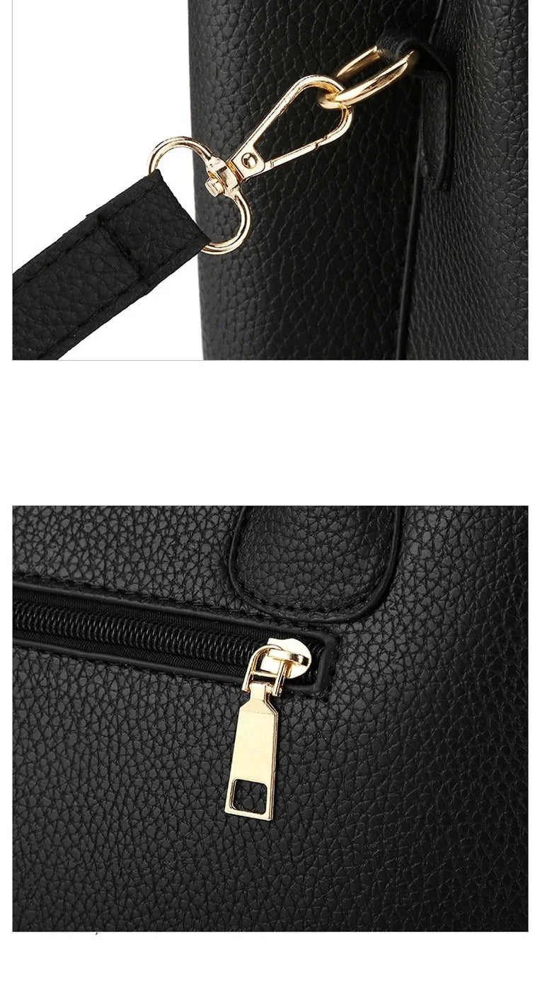 Women's PU Leather Tote Handbag – Zipper Closure Everyday Purse | 5 Colors