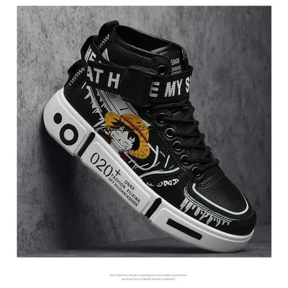 One Piece Luffy High Top Shoes Zoro Anime Sneakers