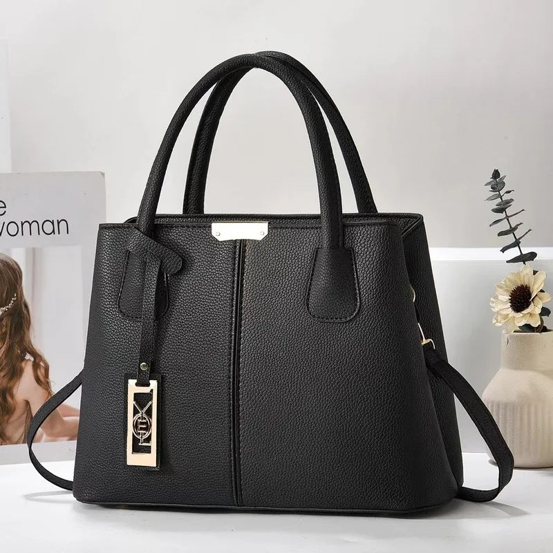 Women's PU Leather Tote Handbag – Zipper Closure Everyday Purse | 5 Colors