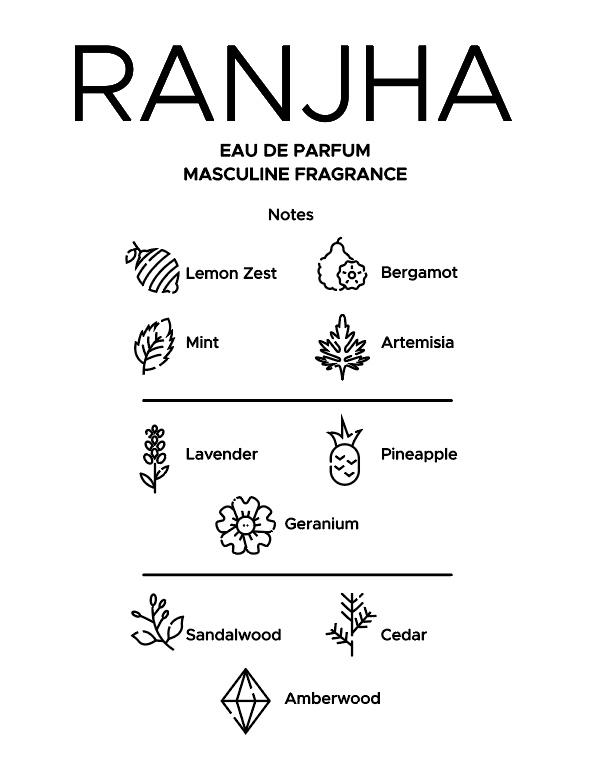 Ranjha رانجها Eau de Parfum | Arabian Rose Saffron & Agarwood Fragrance