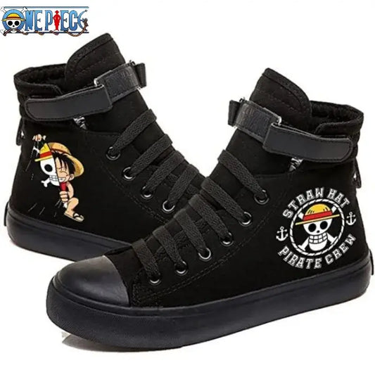 One Piece Luffy High Top Anime Sneakers