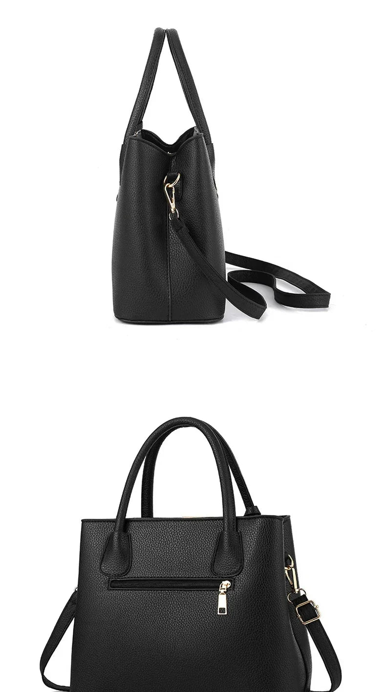 Women's PU Leather Tote Handbag – Zipper Closure Everyday Purse | 5 Colors