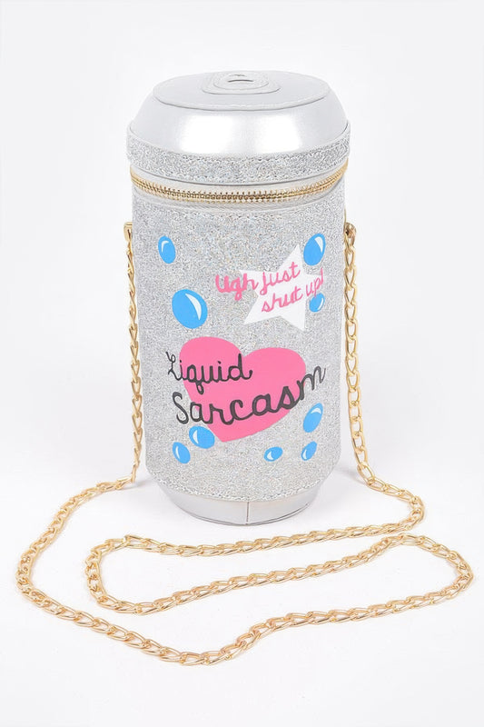 Soda Can Fun Clutch Silver