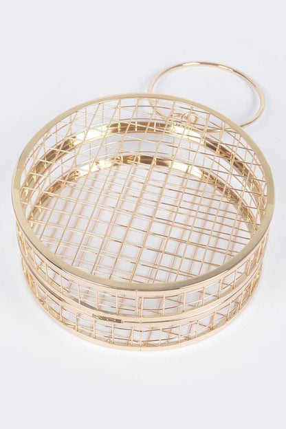 Metal Wire Round Clutch