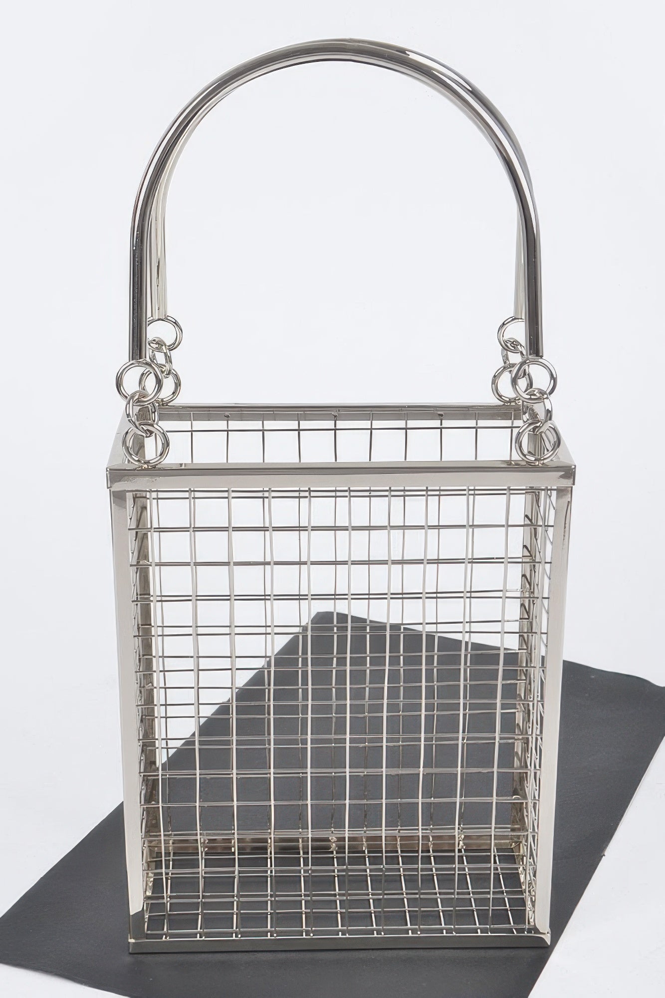 Metal Wire Clutch Silver