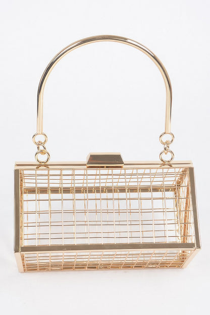 Metal Wire Cube Clutch