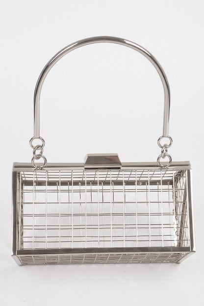 Metal Wire Cube Clutch
