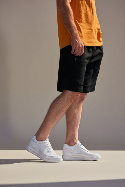 CALTO Men's Height-Increasing Lightweight Sneakers in White 7