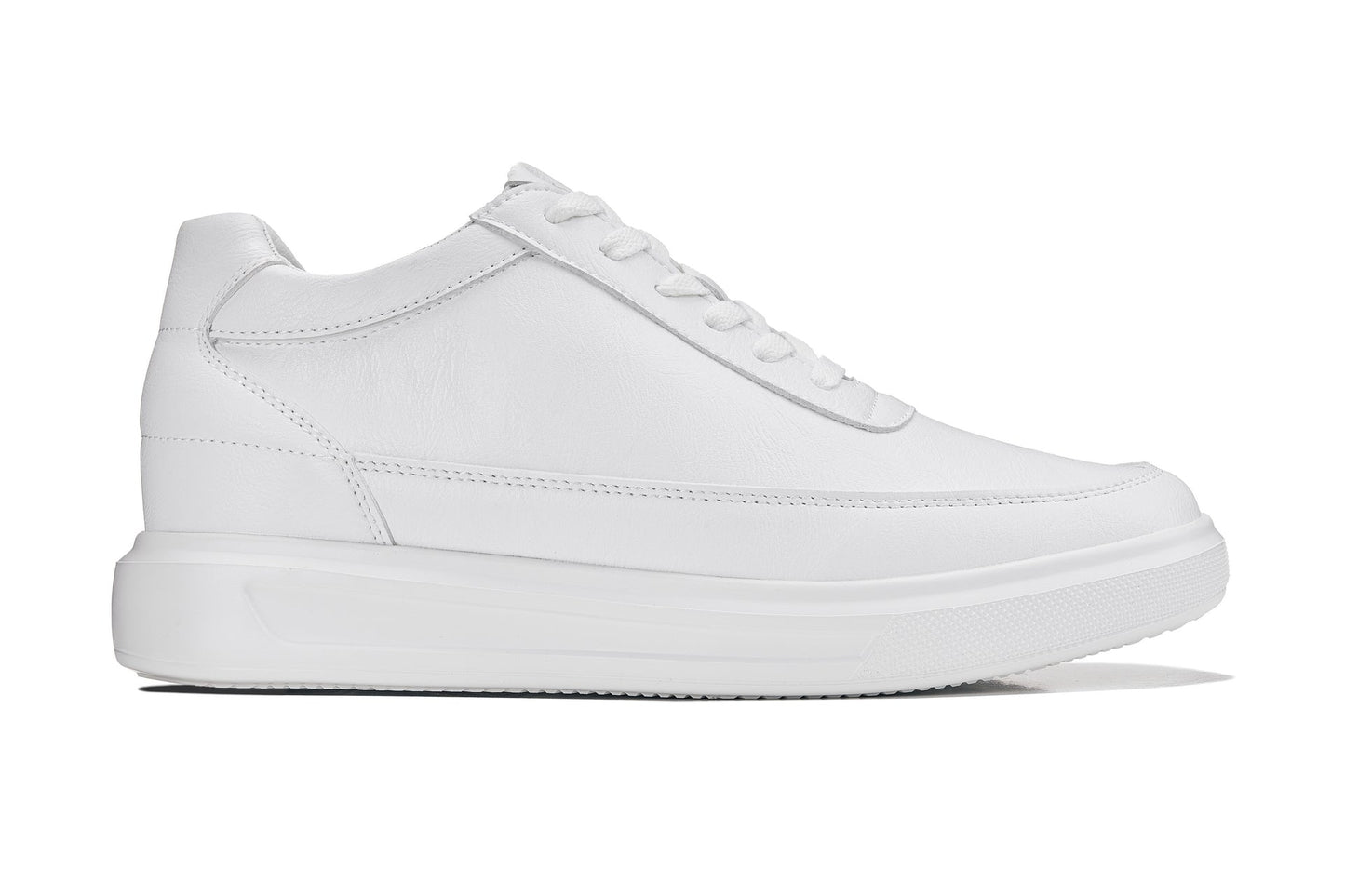 CALTO Men's Height-Increasing Lightweight Sneakers in White 12