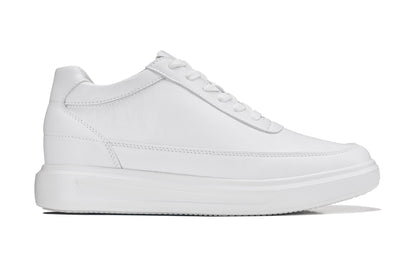 CALTO Men's Height-Increasing Lightweight Sneakers in White 12