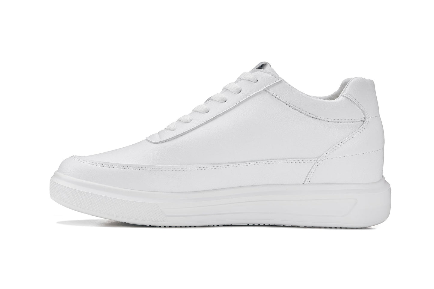 CALTO Men's Height-Increasing Lightweight Sneakers in White 11