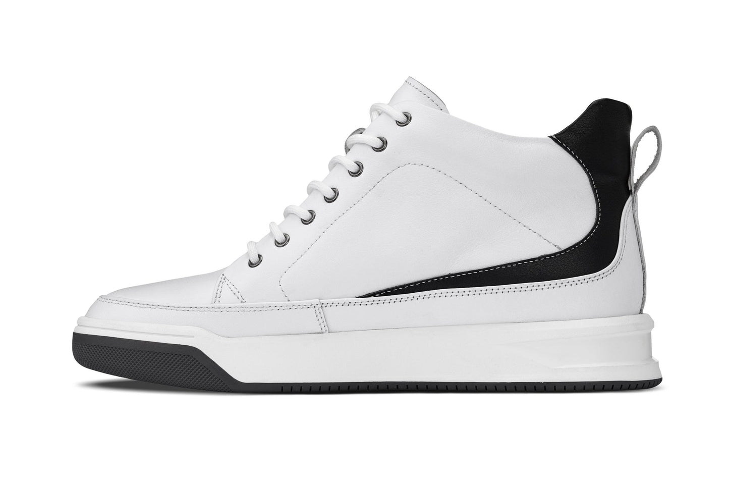 CALTO - Y7151 - 2.6 Inches Taller (Off-White) - Leather Ankle Top Sneak-Boot