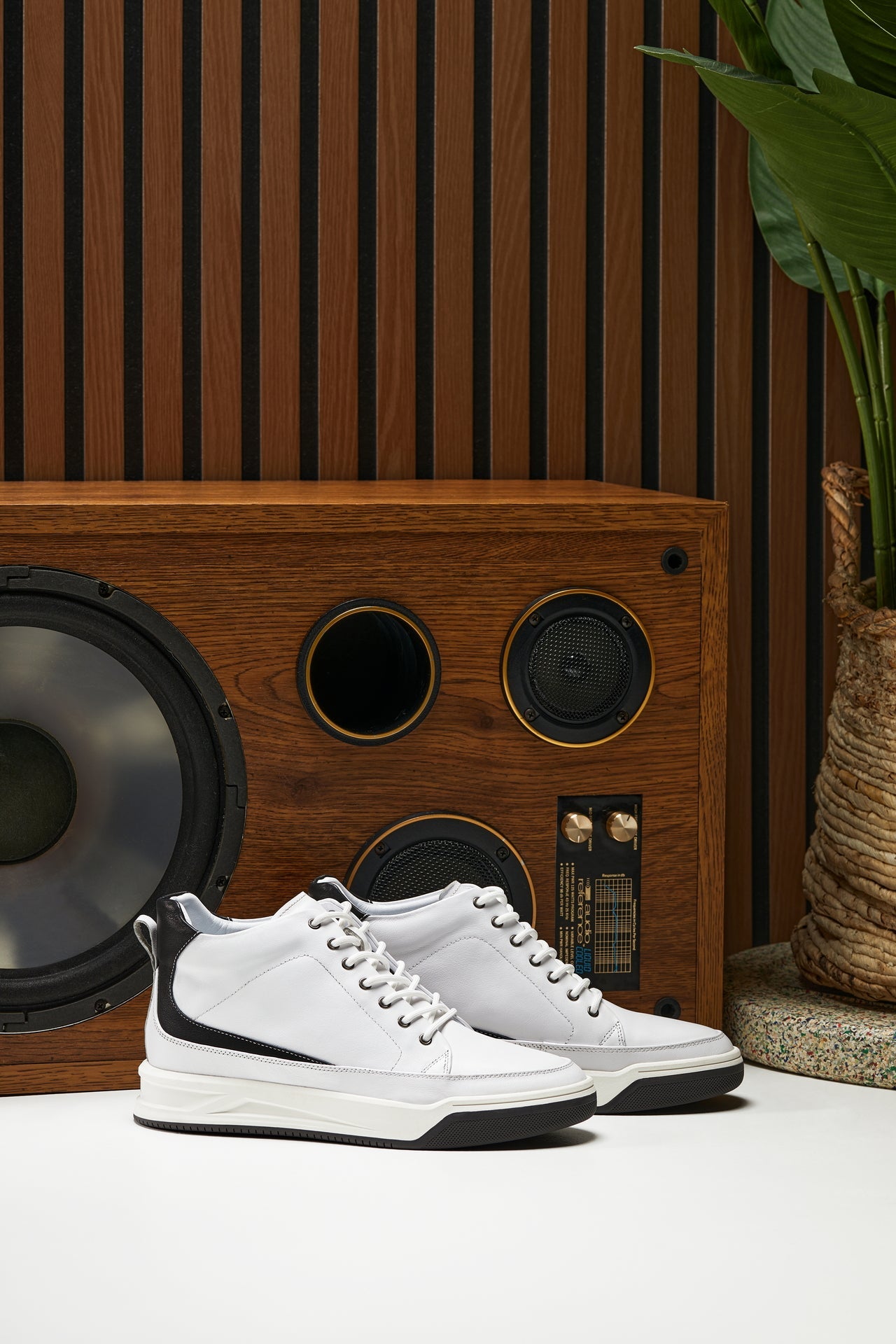 CALTO - Y7151 - 2.6 Inches Taller (Off-White) - Leather Ankle Top Sneak-Boot