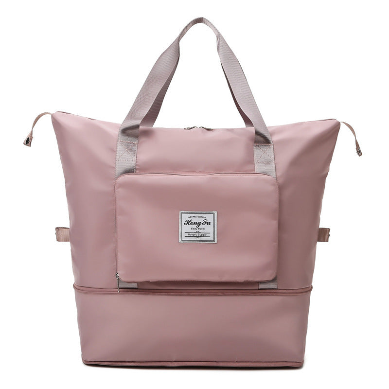 Dry & Wet Separation Sports Shoulder Bag – Large Oxford Gym Bag, 13 Colors Pink