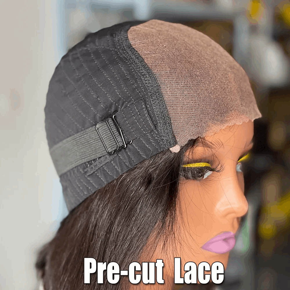 10" Vietnamese Natural Straight Silk Top Wig | 5x5 Lace Frontal